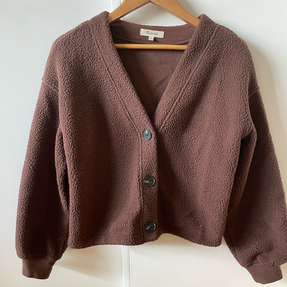(Re)sourced Fleece Crop Cardigan